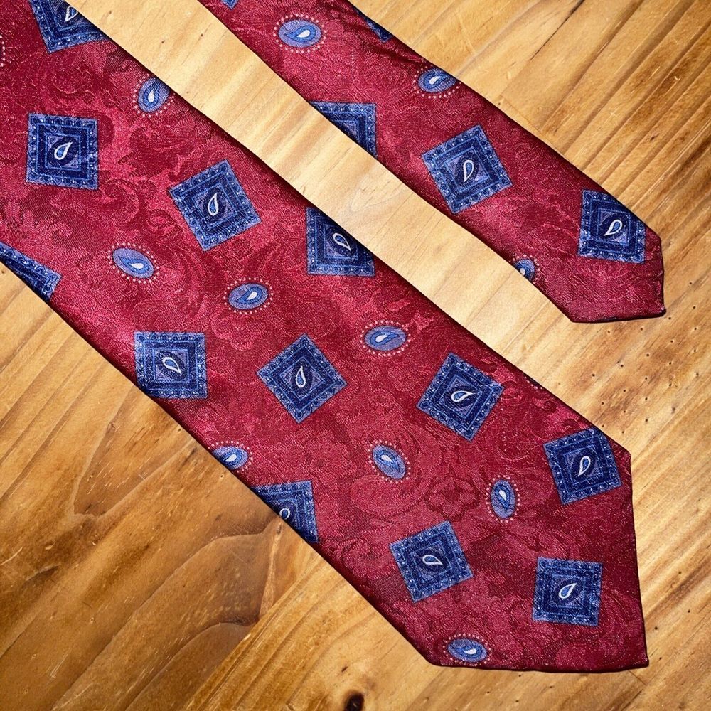 Executive Collection‎ Neck Tie Men Res Paisley Business Weddings Made In USA